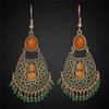 Bohemian Ethnic Acrylic Beads Tassel Dangling Earrings Jewelry