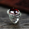 Vintage Red Blue Big Stone Exquisite Wedding Engagement Rings