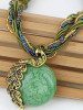 Bohemia Peacock Clavicle Collar Vintage Handmade Crystal Pendant Necklace Choker