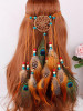 Boho Peacock Feather Dream Catcher Headwear