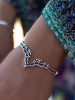 Bohemia Vintage Bangle Heart-Shaped Open Bracelet Accessories