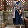 Vintage Pattern Comfortable Cotton Ethnic Style Big Scarf Shawl