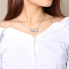 Personalize Custom Name Necklace Heart Pendant Love Gift Stainless Steel Choker for Women Elegant Jewelry