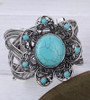 Openwork Turquoise Wide Bracelet