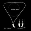 Crescent pendant necklace & Earrings set