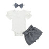 Newborn Baby Girls Clothes Sets 2020 Summer Short Sleeve Bowtie Romper+Shorts Dress+Headband Infant baby girl clothing outfit Newborn Baby Girls Clothes Sets 2020 Summer Short Sleeve Bowtie Romper+Shorts Dress+Headband Infant baby girl clothing outfit