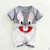 Newborn baby cotton rompers lovely Rabbit ears baby boy girls short sleeve baby costume  Jumpsuits Roupas Bebes Infant Clothes