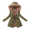 Women Parka Fashion Autumn Winter Warm Jackets Women Fur Collar Coats Long Parkas Hoodies Office