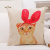 Cute Lovely Cat Decorative Cushion Cover Cotton Linen Square Throw Pillow Cover 45x45CM Pillow Case Cute Lovely Cat Decorative Cushion Cover Cotton Linen Square Throw Pillow Cover 45x45CM Pillow Case