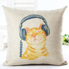 Cute Lovely Cat Decorative Cushion Cover Cotton Linen Square Throw Pillow Cover 45x45CM Pillow Case Cute Lovely Cat Decorative Cushion Cover Cotton Linen Square Throw Pillow Cover 45x45CM Pillow Case