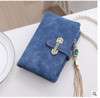 Nubuck Leather Women Wallets Female Fashion Zipper Small Wallet Women Short Coin Purse Holders Retro