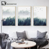 Nordic Decoration Forest Lanscape Wall Art Canvas Poster and Print Canvas Painting Decorative