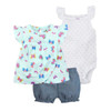 Fashion 2018 Orangemom Summer short sleeve baby sets for baby girl clothes , 3pc cotton girls