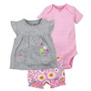 Fashion 2018 Orangemom Summer short sleeve baby sets for baby girl clothes , 3pc cotton girls