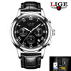 2017 New Watches Men Luxury Brand LIGE Chronograph Men Sports Watches Waterproof Leather Quartz Man