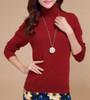 Autumn winter cashmere sweater female pullover high collar  turtleneck sweater women solid
