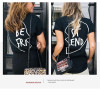 VenusFox Women Best Friends Printing Letter T-Shirt