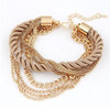 Women Fashion Jewelry Gold Color Heart Butterfly Charm Bracelets