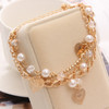 Women Fashion Jewelry Gold Color Heart Butterfly Charm Bracelets