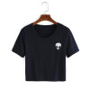 VenusFox Printed Aliens crop top Short Sleeve Round-Neck T-shirts Tops Summer
