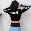 VenusFox Women Turtleneck Rome Letter Printed Long Sleeve Sweatshirt
