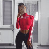 VenusFox Women Turtleneck Rome Letter Printed Long Sleeve Sweatshirt