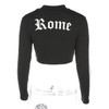VenusFox Women Turtleneck Rome Letter Printed Long Sleeve Sweatshirt