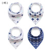 Muslin life 20 styles 4pcs/lot bibs burp cloth print Arrow wave triangle baby bibs cotton bandana