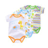 3 Pieces/lot Brand Summer Baby Boys Romper Animal style Short Sleeve cotton infant rompers Jumpsuit