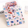 Dioufond New Floral Long Sleeve Vintage Blouse Cherry Turn Down Collar Shirt Blusas Feminino Ladies