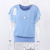 New Womens Tops Fashion 2017 Women Summer Chiffon Blouse Plus Size Ruffle Batwing Short Sleeve