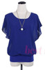 New Womens Tops Fashion 2017 Women Summer Chiffon Blouse Plus Size Ruffle Batwing Short Sleeve