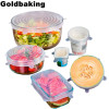 6 Pieces Different Size Silicone Stetch Lids Reusable Kitchen Silicone Lids Bowl Lid