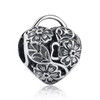 100% Authentic 925 Sterling Silver Heart Shape Charm Beads Fit pandora Charm Bracelet DIY Original