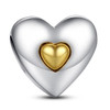 100% Authentic 925 Sterling Silver Heart Shape Charm Beads Fit pandora Charm Bracelet DIY Original