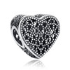 100% Authentic 925 Sterling Silver Heart Shape Charm Beads Fit pandora Charm Bracelet DIY Original