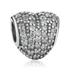 100% Authentic 925 Sterling Silver Heart Shape Charm Beads Fit pandora Charm Bracelet DIY Original