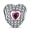 100% Authentic 925 Sterling Silver Heart Shape Charm Beads Fit pandora Charm Bracelet DIY Original