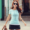 Volocean Striped Cotton Female T-shirt Casual Autumn Winter T-shirts For Women Classic T Shirt
