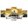 5 Panels Canvas Buddha Statue HD Prints Painting Wall Art Picture For Living Room Wall Decor Home Decoration