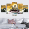 5 Panels Canvas Buddha Statue HD Prints Painting Wall Art Picture For Living Room Wall Decor Home Decoration