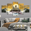 5 Panels Canvas Buddha Statue HD Prints Painting Wall Art Picture For Living Room Wall Decor Home Decoration