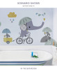 Cartoon baby elephant wall sticker kids room decoration bedroom wall decor self-adhesive stickers for home house decoration