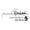 creative if you can dream it you can do it letters wall decals bedroom home decor disney wall stickers vinyl mural art