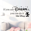 creative if you can dream it you can do it letters wall decals bedroom home decor disney wall stickers vinyl mural art