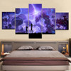 Home Decorative Canvas HD Prints 5 Pieces Anime Rick and Morty Painting Modular Picture Wall Artwork Poster for Bedroom Framed