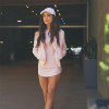 VenusFox Plus Size Women Long Sleeve Mini Bodycon Party Sexy Dresses