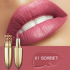 Velvet Matte Lipstick Makeup Golden 5 Color Nude Long Lasting