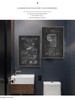 Water Closet Toothpaste Toilet Paper Patent Funny Poster Vintage Canvas Print Wall Art Picture Painting Modern Bathroom Decor