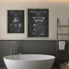 Water Closet Toothpaste Toilet Paper Patent Funny Poster Vintage Canvas Print Wall Art Picture Painting Modern Bathroom Decor